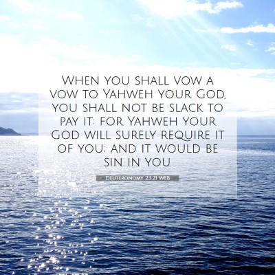 Picture 07 - Deuteronomy 23:21 WEB - When you shall vow a vow to Yahweh your God, you - Bible Verse Picture