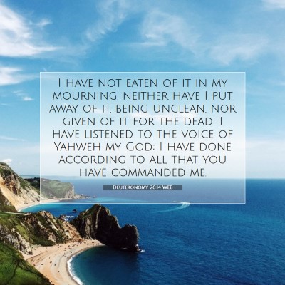 Picture 07 - Deuteronomy 26:14 WEB - I have not eaten of it in my mourning, neither - Bible Verse Picture