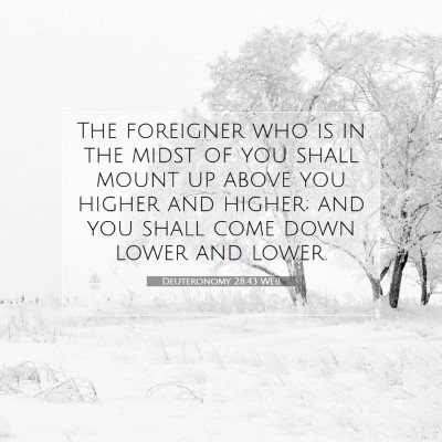 Picture 07 - Deuteronomy 28:43 WEB - The foreigner who is in the midst of you shall - Bible Verse Picture