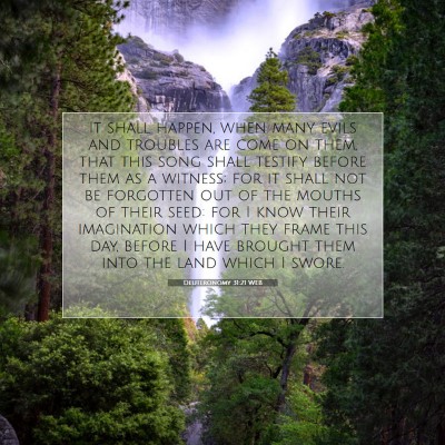 Picture 07 - Deuteronomy 31:21 WEB - It shall happen, when many evils and troubles are - Bible Verse Picture