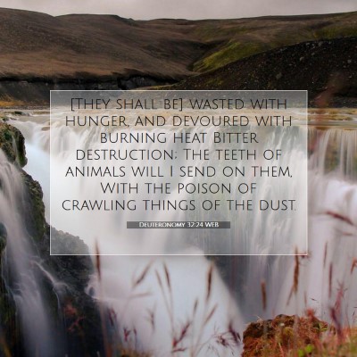 Picture 07 - Deuteronomy 32:24 WEB - [They shall be] wasted with hunger, and devoured - Bible Verse Picture