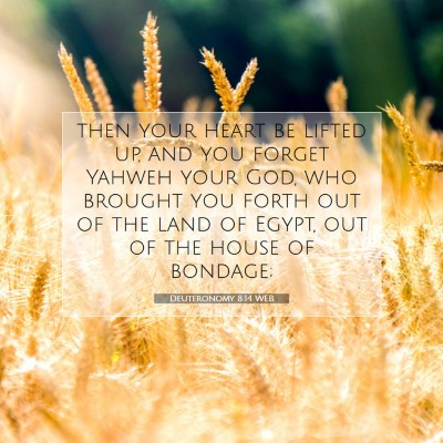 Picture 07 - Deuteronomy 8:14 WEB - then your heart be lifted up, and you forget - Bible Verse Picture