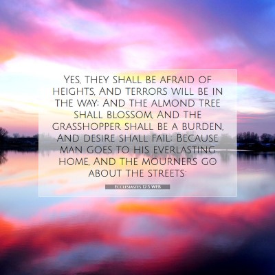 Picture 07 - Ecclesiastes 12:5 WEB - Yes, they shall be afraid of heights, And terrors - Bible Verse Picture