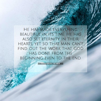 Picture 07 - Ecclesiastes 3:11 WEB - He has made everything beautiful in its time. He - Bible Verse Picture