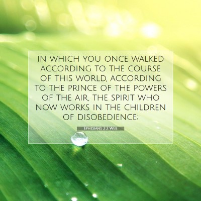 Picture 07 - Ephesians 2:2 WEB - in which you once walked according to the course - Bible Verse Picture