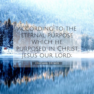 Picture 07 - Ephesians 3:11 WEB - according to the eternal purpose which he - Bible Verse Picture