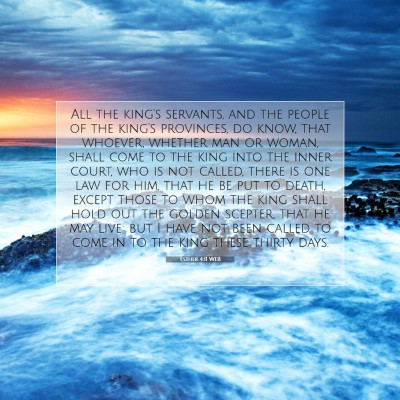 Picture 07 - Esther 4:11 WEB - All the king's servants, and the people of the - Bible Verse Picture