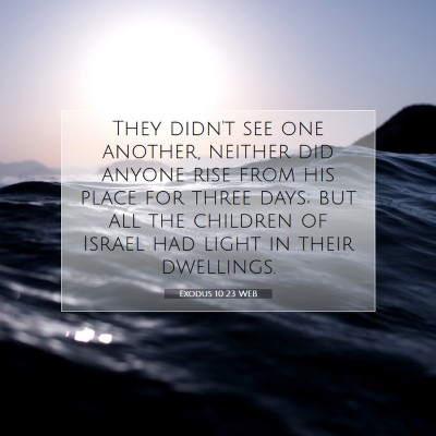 Picture 07 - Exodus 10:23 WEB - They didn't see one another, neither did anyone - Bible Verse Picture