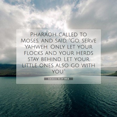 Picture 07 - Exodus 10:24 WEB - Pharaoh called to Moses, and said, 