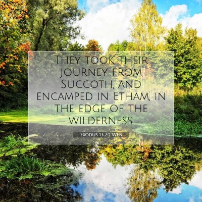 Picture 07 - Exodus 13:20 WEB - They took their journey from Succoth, and - Bible Verse Picture