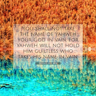 Picture 07 - Exodus 20:7 WEB - 