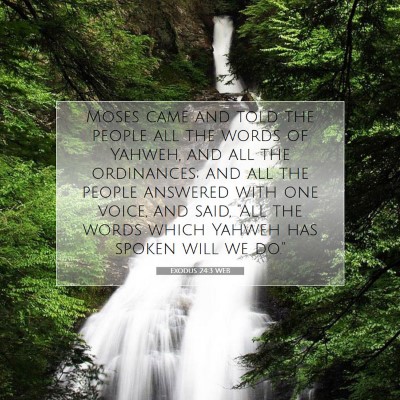 Picture 07 - Exodus 24:3 WEB - Moses came and told the people all the words of - Bible Verse Picture