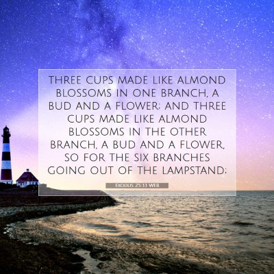 Picture 07 - Exodus 25:33 WEB - three cups made like almond blossoms in one - Bible Verse Picture