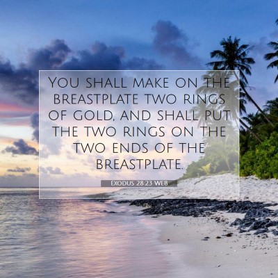Picture 07 - Exodus 28:23 WEB - You shall make on the breastplate two rings of - Bible Verse Picture