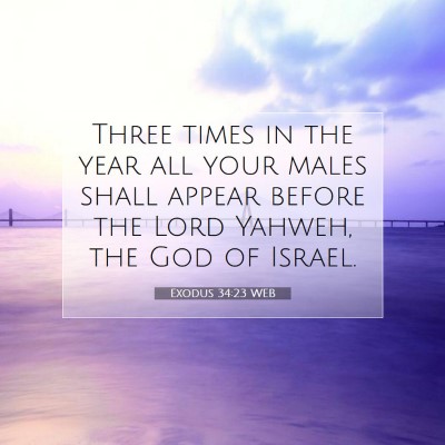 Picture 07 - Exodus 34:23 WEB - Three times in the year all your males shall - Bible Verse Picture