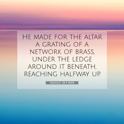 Picture 07 - Exodus 38:4 WEB - He made for the altar a grating of a network of - Bible Verse Picture