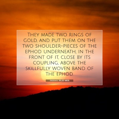 Picture 07 - Exodus 39:20 WEB - They made two rings of gold, and put them on the - Bible Verse Picture