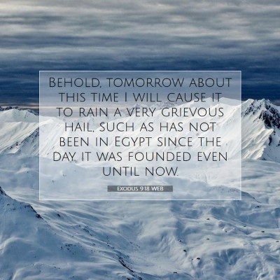 Picture 07 - Exodus 9:18 WEB - Behold, tomorrow about this time I will cause it - Bible Verse Picture