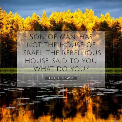 Picture 07 - Ezekiel 12:9 WEB - Son of man, has not the house of Israel, the - Bible Verse Picture
