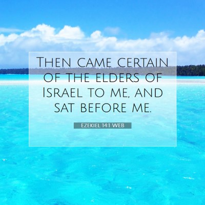 Picture 07 - Ezekiel 14:1 WEB - Then came certain of the elders of Israel to me, - Bible Verse Picture