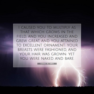 Picture 07 - Ezekiel 16:7 WEB - I caused you to multiply as that which grows in - Bible Verse Picture