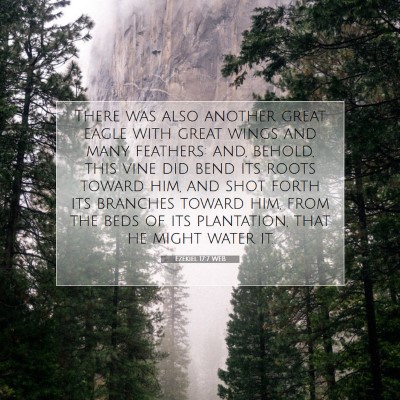 Picture 07 - Ezekiel 17:7 WEB - There was also another great eagle with great - Bible Verse Picture