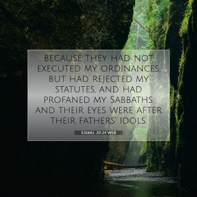 Picture 07 - Ezekiel 20:24 WEB - because they had not executed my ordinances, but - Bible Verse Picture