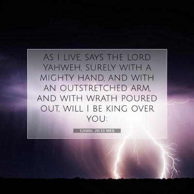 Picture 07 - Ezekiel 20:33 WEB - As I live, says the Lord Yahweh, surely with a - Bible Verse Picture