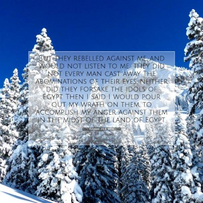 Picture 07 - Ezekiel 20:8 WEB - But they rebelled against me, and would not - Bible Verse Picture