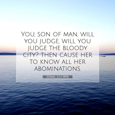 Picture 07 - Ezekiel 22:2 WEB - You, son of man, will you judge, will you judge - Bible Verse Picture