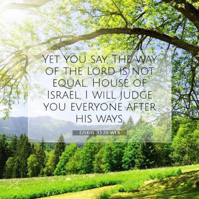 Picture 07 - Ezekiel 33:20 WEB - Yet you say, The way of the Lord is not equal. - Bible Verse Picture