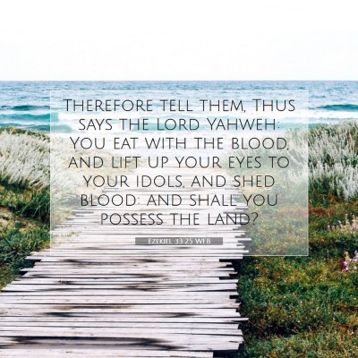 Picture 07 - Ezekiel 33:25 WEB - Therefore tell them, Thus says the Lord Yahweh: - Bible Verse Picture