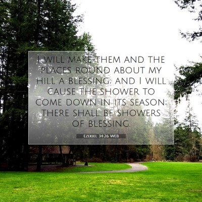 Picture 07 - Ezekiel 34:26 WEB - I will make them and the places round about my - Bible Verse Picture