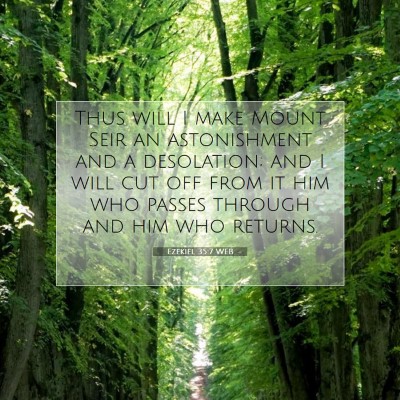 Picture 07 - Ezekiel 35:7 WEB - Thus will I make Mount Seir an astonishment and a - Bible Verse Picture