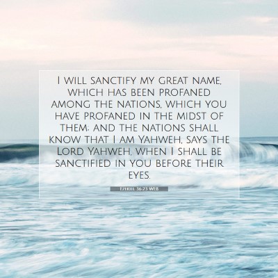 Picture 07 - Ezekiel 36:23 WEB - I will sanctify my great name, which has been - Bible Verse Picture