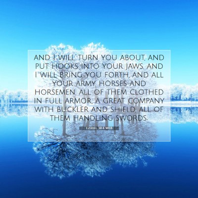 Picture 07 - Ezekiel 38:4 WEB - and I will turn you about, and put hooks into - Bible Verse Picture