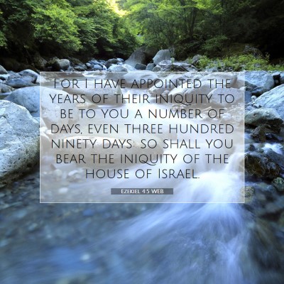 Picture 07 - Ezekiel 4:5 WEB - For I have appointed the years of their iniquity - Bible Verse Picture