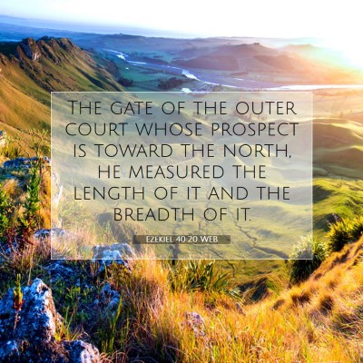 Picture 07 - Ezekiel 40:20 WEB - The gate of the outer court whose prospect is - Bible Verse Picture