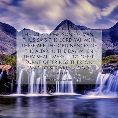 Picture 07 - Ezekiel 43:18 WEB - He said to me, Son of man, thus says the Lord - Bible Verse Picture
