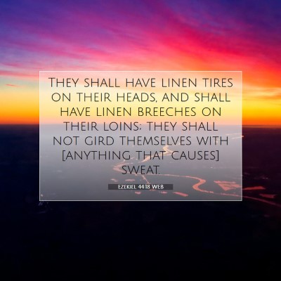 Picture 07 - Ezekiel 44:18 WEB - They shall have linen tires on their heads, and - Bible Verse Picture