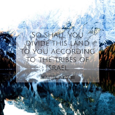 Picture 07 - Ezekiel 47:21 WEB - So shall you divide this land to you according to - Bible Verse Picture