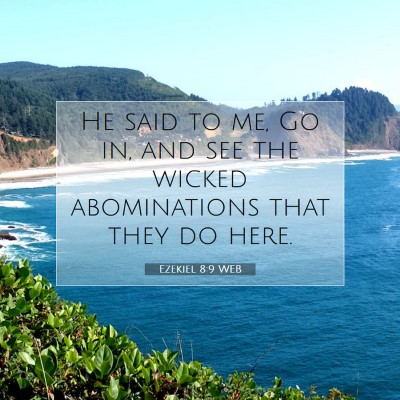 Picture 07 - Ezekiel 8:9 WEB - He said to me, Go in, and see the wicked - Bible Verse Picture