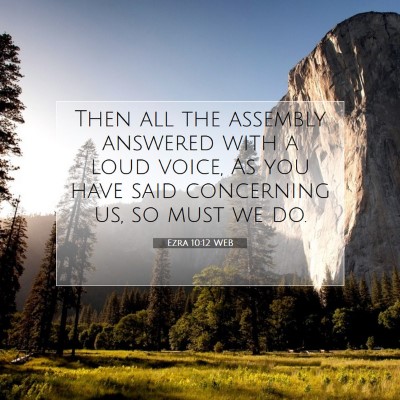 Picture 07 - Ezra 10:12 WEB - Then all the assembly answered with a loud voice, - Bible Verse Picture
