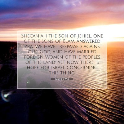 Picture 07 - Ezra 10:2 WEB - Shecaniah the son of Jehiel, one of the sons of - Bible Verse Picture