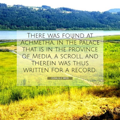 Picture 07 - Ezra 6:2 WEB - There was found at Achmetha, in the palace that - Bible Verse Picture