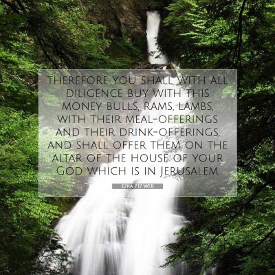 Picture 07 - Ezra 7:17 WEB - therefore you shall with all diligence buy with - Bible Verse Picture