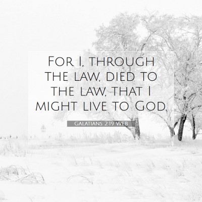 Picture 07 - Galatians 2:19 WEB - For I, through the law, died to the law, that I - Bible Verse Picture