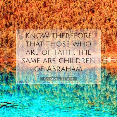 Picture 07 - Galatians 3:7 WEB - Know therefore that those who are of faith, the - Bible Verse Picture