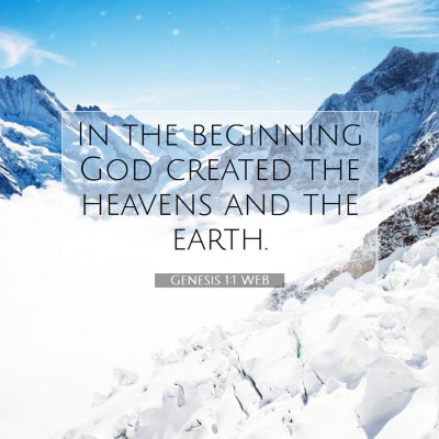 Picture 07 - Genesis 1:1 WEB - In the beginning God created the heavens and the - Bible Verse Picture