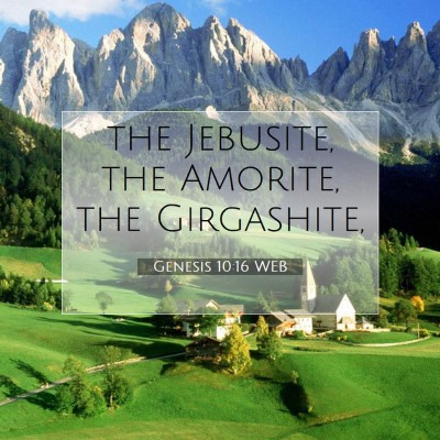 Picture 07 - Genesis 10:16 WEB - the Jebusite, the Amorite, the - Bible Verse Picture